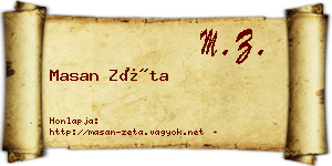 Masan Zéta névjegykártya